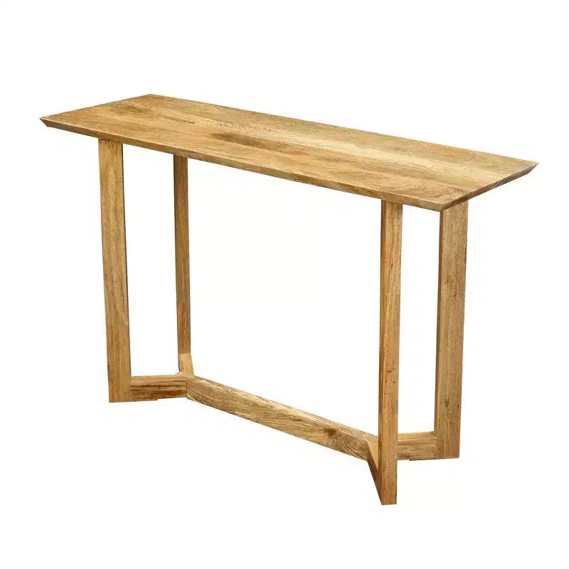 Tavolo consolle Royal Hampton | Piano rettangolare da 48 pollici | Struttura aperta con base a cavalletto | Legno di mango