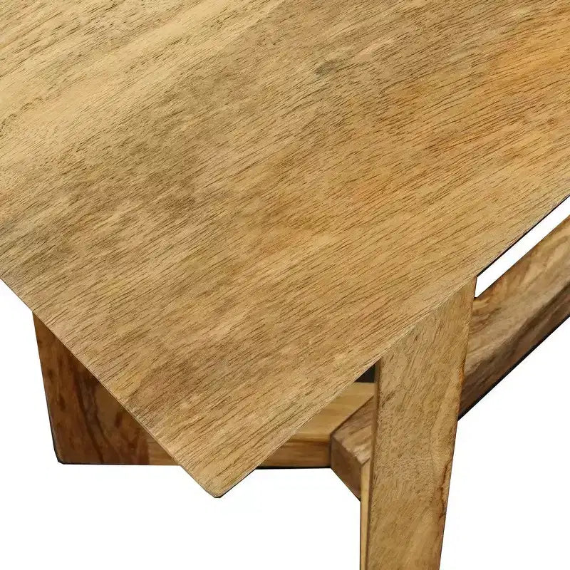 Tavolo consolle Royal Hampton | Piano rettangolare da 48 pollici | Struttura aperta con base a cavalletto | Legno di mango