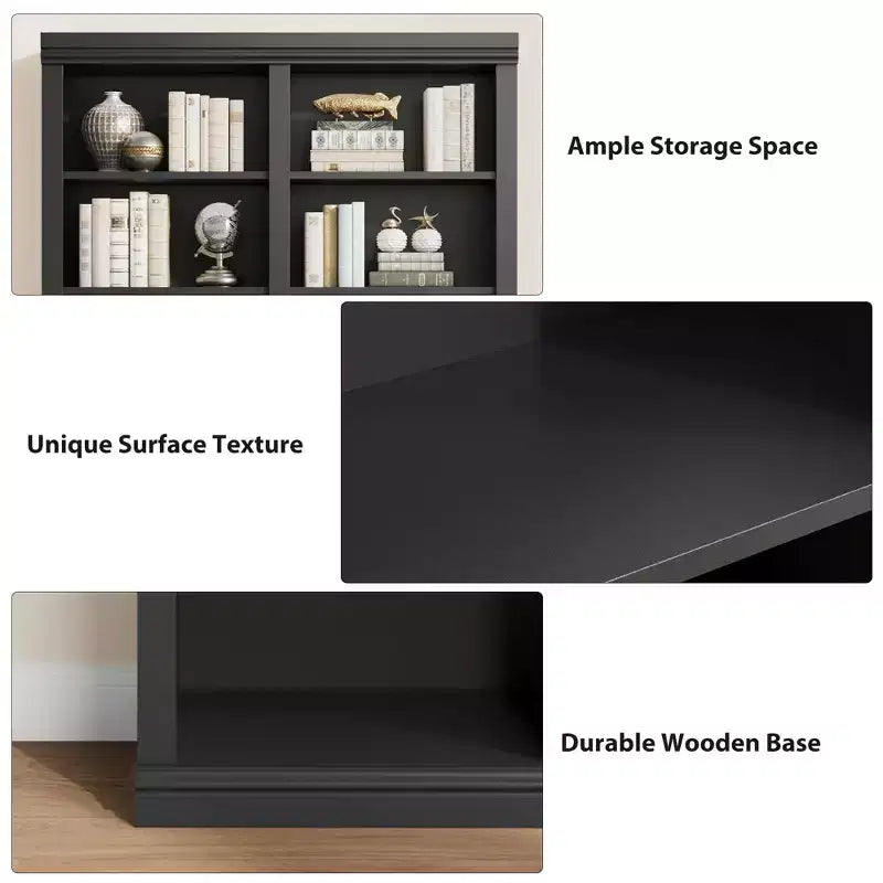 Scaffale alto 74,5" con doppio ripiano, libreria extra large, libreria a 6 ripiani doppia larghezza con 12 scomparti, librerie ampie indipendenti