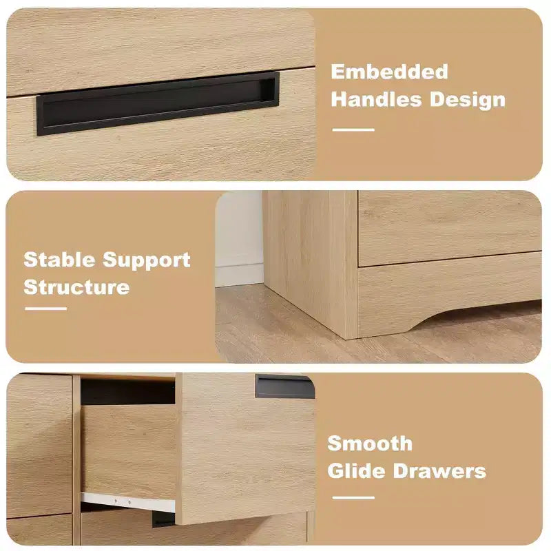 Cassettiera per camera da letto con 4 cassetti, in legno, per armadio, unità di archiviazione per corridoio, soggiorno e ufficio