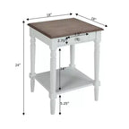 HomeStock Tavolino da Salotto Rettangolare in Legno, Colore Bianco, Altezza 61 cm, 1 Pezzo