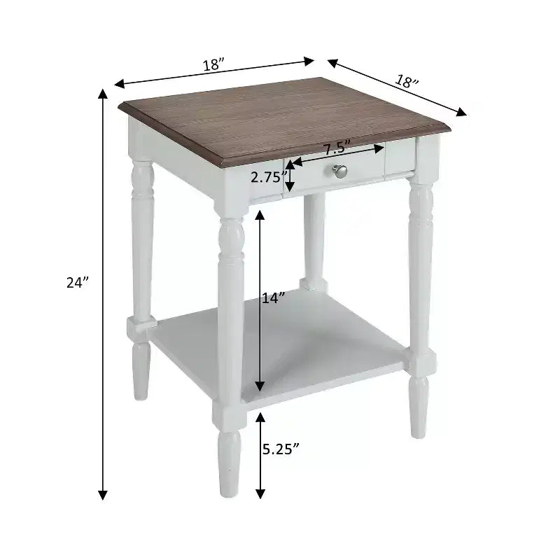 HomeStock Tavolino da Salotto Rettangolare in Legno, Colore Bianco, Altezza 61 cm, 1 Pezzo