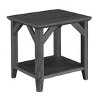 HomeStock Tavolino da Salotto con Piano Rettangolare in Legno, Grigio, Altezza 56 cm - 1 pezzo