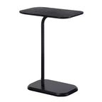 HomeStock 25.25 in.H Black Color Rectangle Wood Table Top End Table 1 -piece