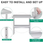 Acekool Banco da Lavoro Professionale in Acciaio Inossidabile con Alzatina, Tavolo da Lavoro Resistente 91x61 cm, Ripiano Inferiore Regolabile, per Cucina Commerciale, Ristorante, Garage