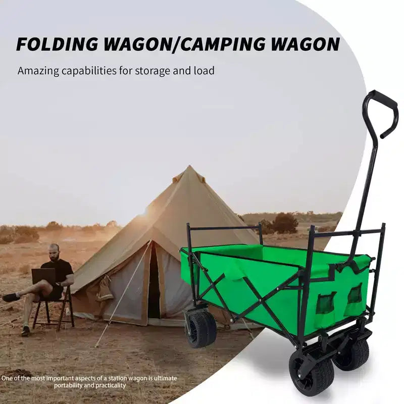 Carrello pieghevole TROPOW C verde per campeggio/spesa (confezione da 1)