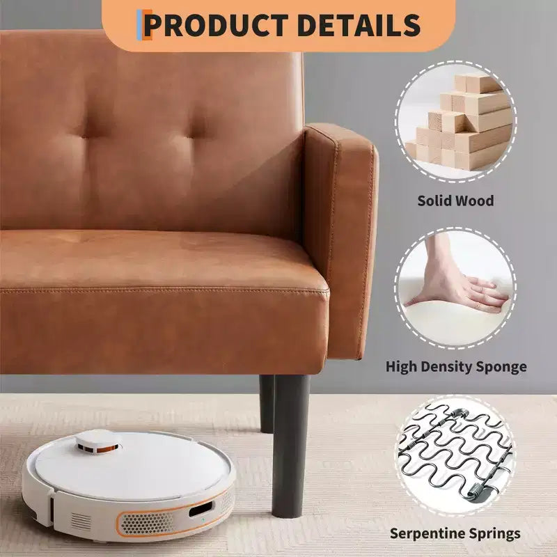 Divano Letto Futon, Divanetto Compatto, Divano Letto Moderno di Metà Secolo, Divano Convertibile