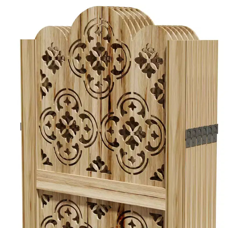 MAYEERTY divisorio pieghevole in legno da 95*67 pollici, paravento autoportante per interni, 6 pannelli, marrone