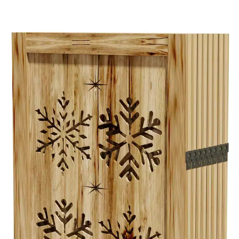 MAYEERTY Divisorio per ambienti in legno 127*67 pollici, pieghevole, paravento autoportante per interni, 8 pannelli, marrone