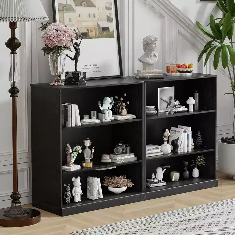 MAYEERTY Armadietto autonomo Armadietto decorativo in legno per casa, ufficio, piccoli spazi, nero, 36*31*16 pollici