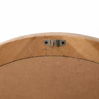 Specchio rotondo da parete con cornice in legno naturale LuxenHome, 28 decorazioni rustiche in legno marrone