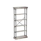 Libreria industriale a 6 ripiani Coolmee, scaffale alto rustico con telaio in metallo, grande espositore vintage per camera da letto, soggiorno e ufficio domestico