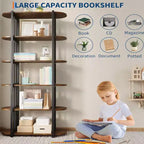 Libreria, scaffale a 6 ripiani, unità di stoccaggio industriale a colonna