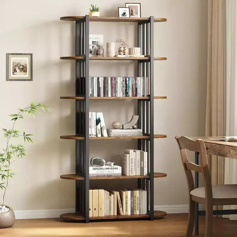 Libreria, scaffale a 6 ripiani, unità di stoccaggio industriale a colonna