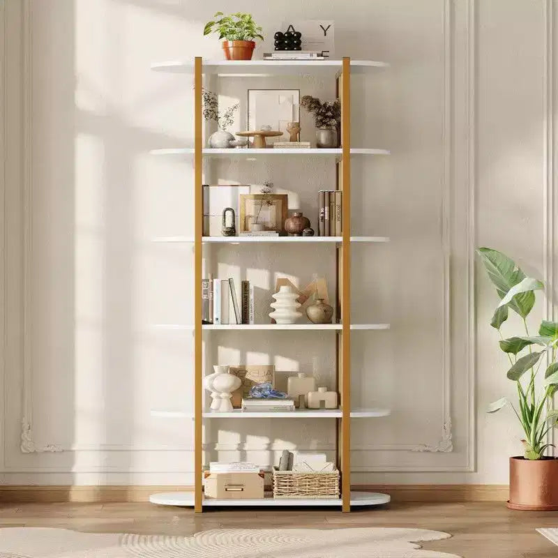 Libreria, scaffale a 6 ripiani, unità di stoccaggio industriale a colonna