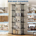 Libreria, scaffale a 6 ripiani, unità di stoccaggio industriale a colonna
