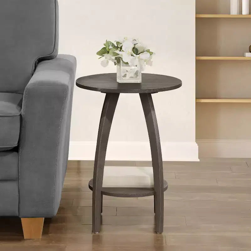 HomeStock Belmont Tavolino da Divano con Ripiano Ispirazione Scandinava Moderno di Metà Secolo Mobili d'Appoggio a Due Livelli per Soggiorno