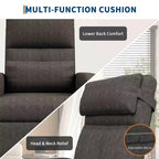 Poltrona reclinabile elettrica con massaggio e riscaldamento, schienale alto imbottito, sedile imbottito, poltrona Home Theater per soggiorno