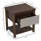 Christopher Knight Home Eliana Comodino Moderno Rustico in Legno con Cassetto e Ripiano Aperto