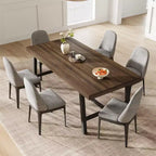Tavolo da Pranzo Industriale per 6-8 Persone, Tavolo da Pranzo Rettangolare Lungo 200 cm, Tavolo da Cucina in Legno con Robusta Struttura in Metallo per Sala da Pranzo