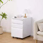 Cassettiera Mobile TROPOW a 3 Cassetti - Organizer Sottoscrivania per Casa/Ufficio (da Assemblare, Adatta per Fogli Letter/Legal/A4)
