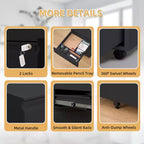Cassettiera Mobile TROPOW a 3 Cassetti - Organizer Sottoscrivania per Casa/Ufficio (da Assemblare, Adatta per Fogli Letter/Legal/A4)