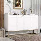 Okak Credenza Elegante, Mobile Buffet con 4 Ante e 4 Ripiani, Mobile Contenitore per Soggiorno, Sala da Pranzo, Cucina