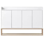 Okak Credenza Elegante, Mobile Buffet con 4 Ante e 4 Ripiani, Mobile Contenitore per Soggiorno, Sala da Pranzo, Cucina