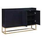 Okak Credenza Elegante, Mobile Buffet con 4 Ante e 4 Ripiani, Mobile Contenitore per Soggiorno, Sala da Pranzo, Cucina