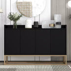 Okak Credenza Elegante, Mobile Buffet con 4 Ante e 4 Ripiani, Mobile Contenitore per Soggiorno, Sala da Pranzo, Cucina