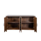 GDFStudio Leonie Credenza Rustica da 150 cm Mobile Contenitore a 4 Ante con Ripiani Regolabili