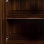 GDFStudio Leonie Credenza Rustica da 150 cm Mobile Contenitore a 4 Ante con Ripiani Regolabili
