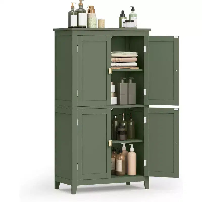 Dcolora Bathroom Floor Storage Cabinet, Bathroom Storage Unit, Freestanding Cabinet