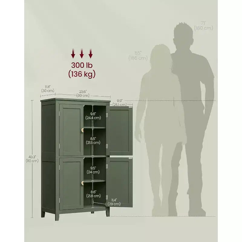 Dcolora Mobiletto Bagno a Terra, Contenitore da Bagno, Mobiletto Indipendente