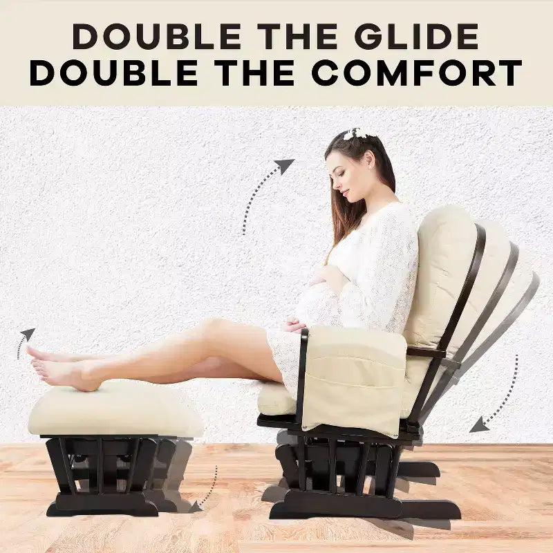 Set Glider e Ottomana da Cameretta Home Imports Emporium per Allattamento e Relax