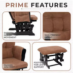 Set Glider e Ottomana da Cameretta Home Imports Emporium per Allattamento e Relax