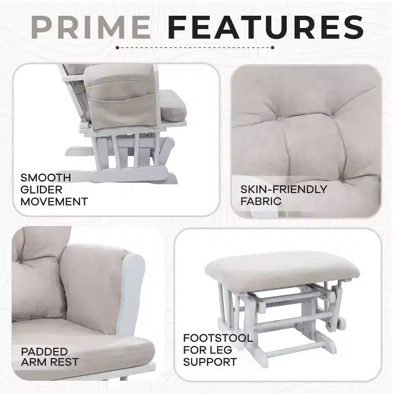 Set Glider e Ottomana da Cameretta Home Imports Emporium per Allattamento e Relax
