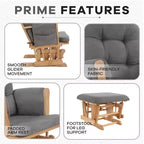 Set Glider e Ottomana da Cameretta Home Imports Emporium per Allattamento e Relax