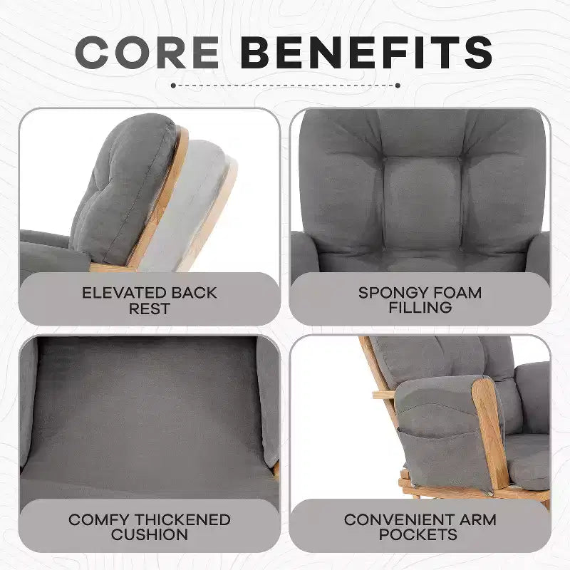 Set Glider e Ottomana da Cameretta Home Imports Emporium per Allattamento e Relax
