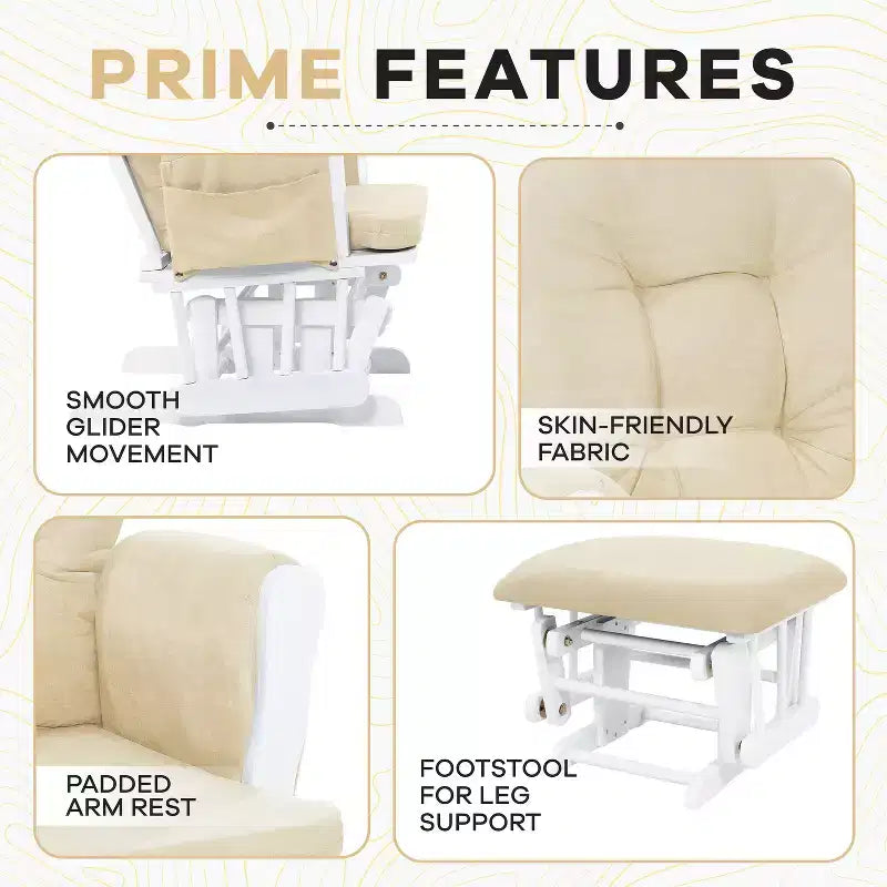 Set Glider e Ottomana da Cameretta Home Imports Emporium per Allattamento e Relax