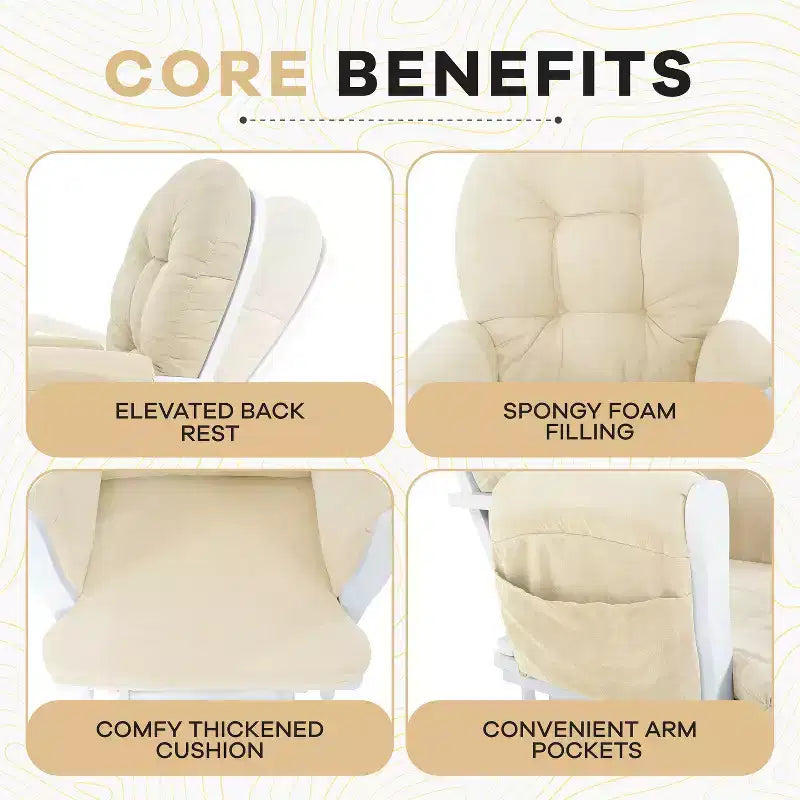 Set Glider e Ottomana da Cameretta Home Imports Emporium per Allattamento e Relax