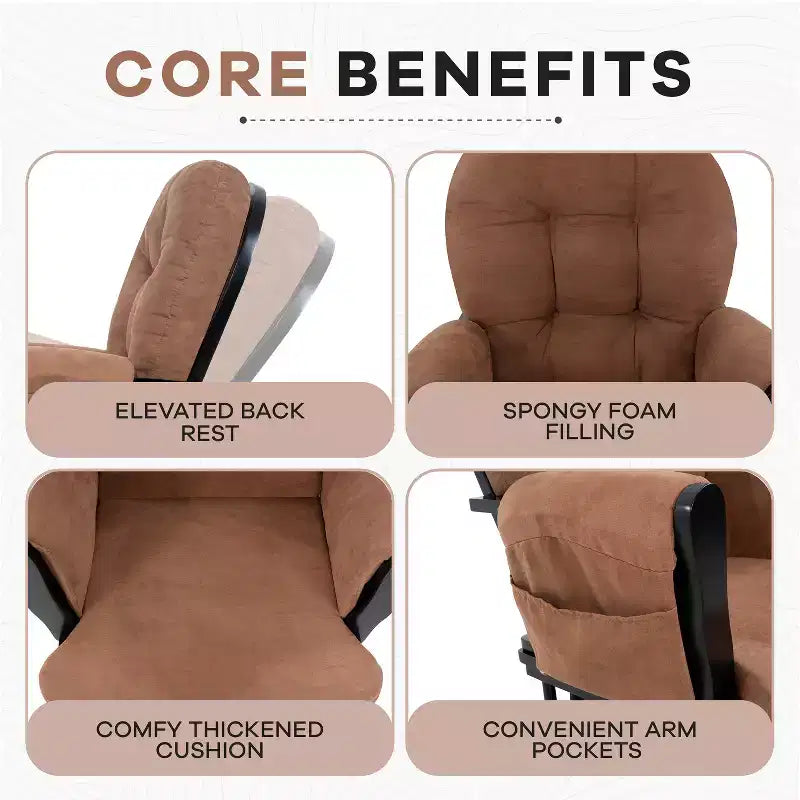 Set Glider e Ottomana da Cameretta Home Imports Emporium per Allattamento e Relax