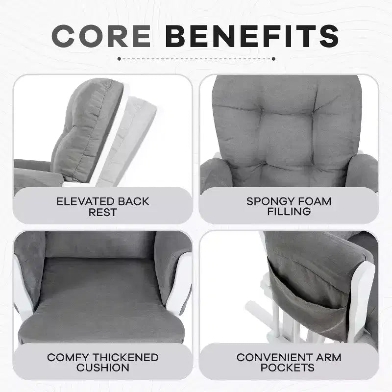 Set Glider e Ottomana da Cameretta Home Imports Emporium per Allattamento e Relax