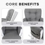 Set Glider e Ottomana da Cameretta Home Imports Emporium per Allattamento e Relax