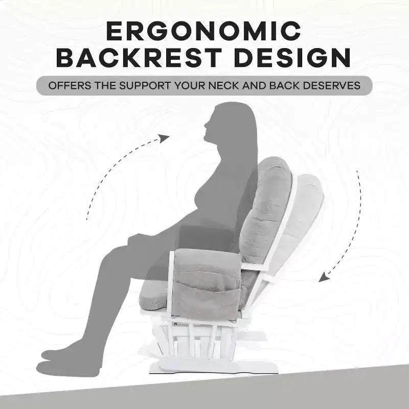 Set Glider e Ottomana da Cameretta Home Imports Emporium per Allattamento e Relax