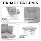 Set Glider e Ottomana da Cameretta Home Imports Emporium per Allattamento e Relax