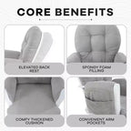 Set Glider e Ottomana da Cameretta Home Imports Emporium per Allattamento e Relax