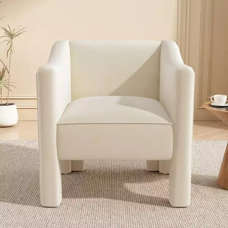 Christopher Knight Home Adela American Modern Chenille Upholstered Accent Chair with Barrel Backrest