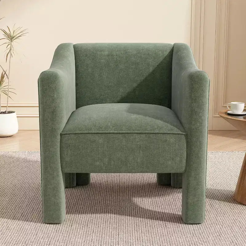 Christopher Knight Home Adela Sedia da salotto moderna americana in ciniglia con schienale a botte