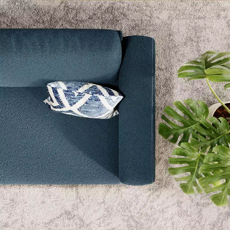 Divano moderno 84, divano a 3 posti imbottito con braccioli affusolati, divano letto con seduta profonda per soggiorno camera da letto appartamento